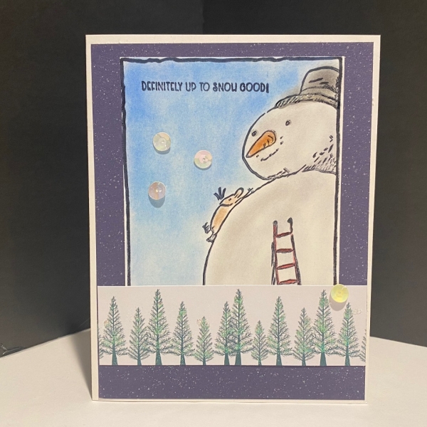 Up To No Good Snowman Card