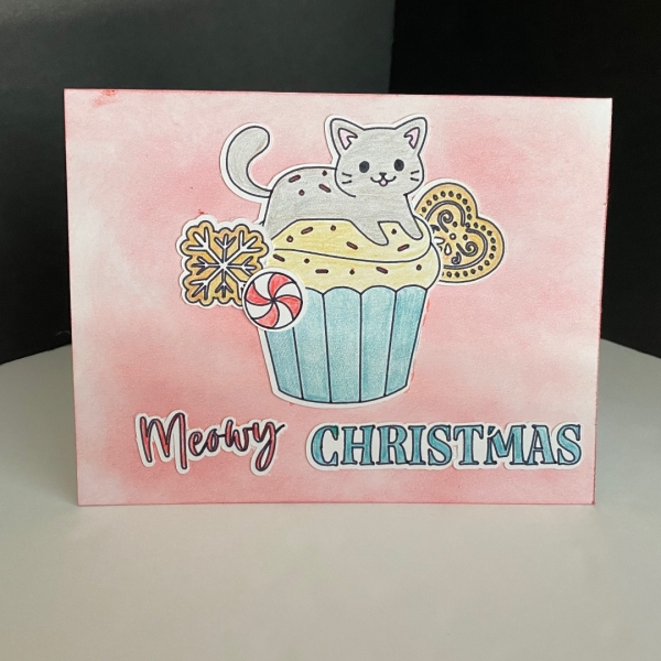 Meowy Christmas Card for My Favorite Things Ready, Set, Christmas! Challenge